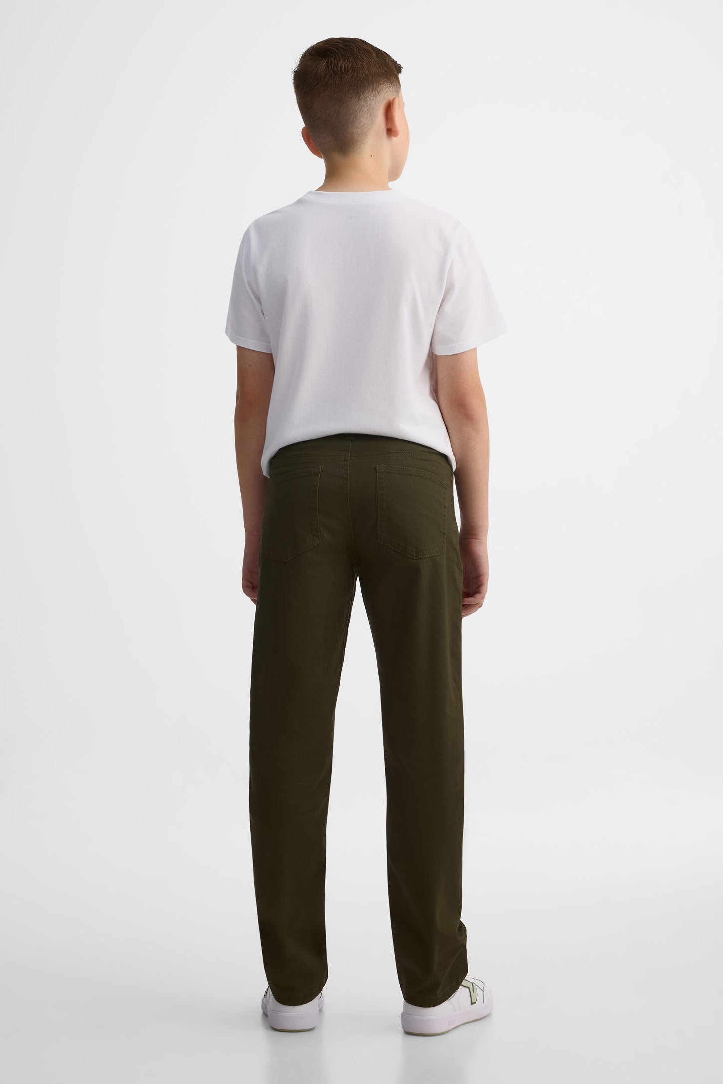 Pantalon coupe ajustée en twill - Ado garçon 2/50$ && VERT FONCE