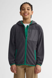 Veste ouatée à capuchon - Ado garçon && CHARBON