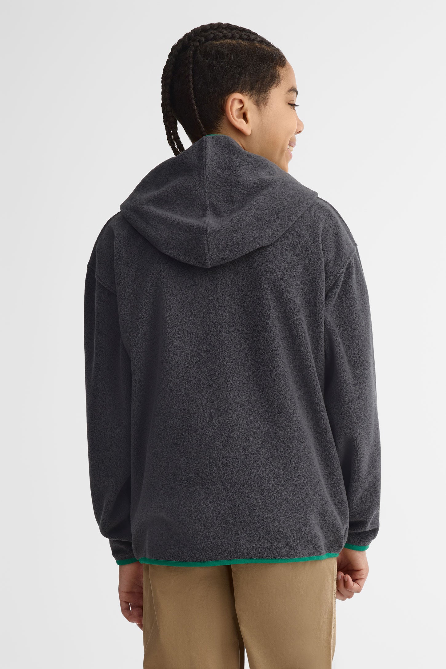 Veste ouatée à capuchon - Ado garçon && CHARBON