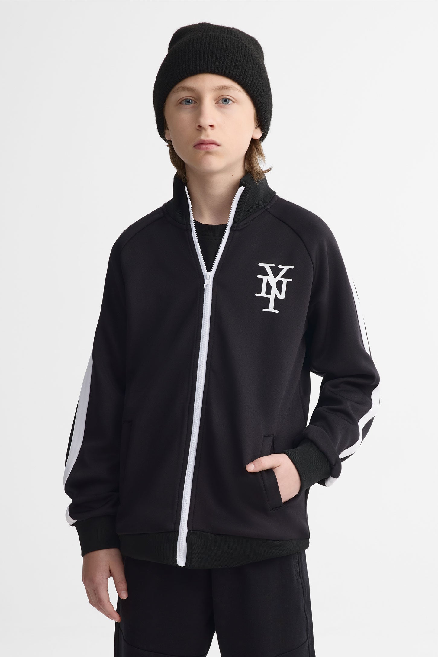 Veste col montant ouaté - Ado garçon && NOIR