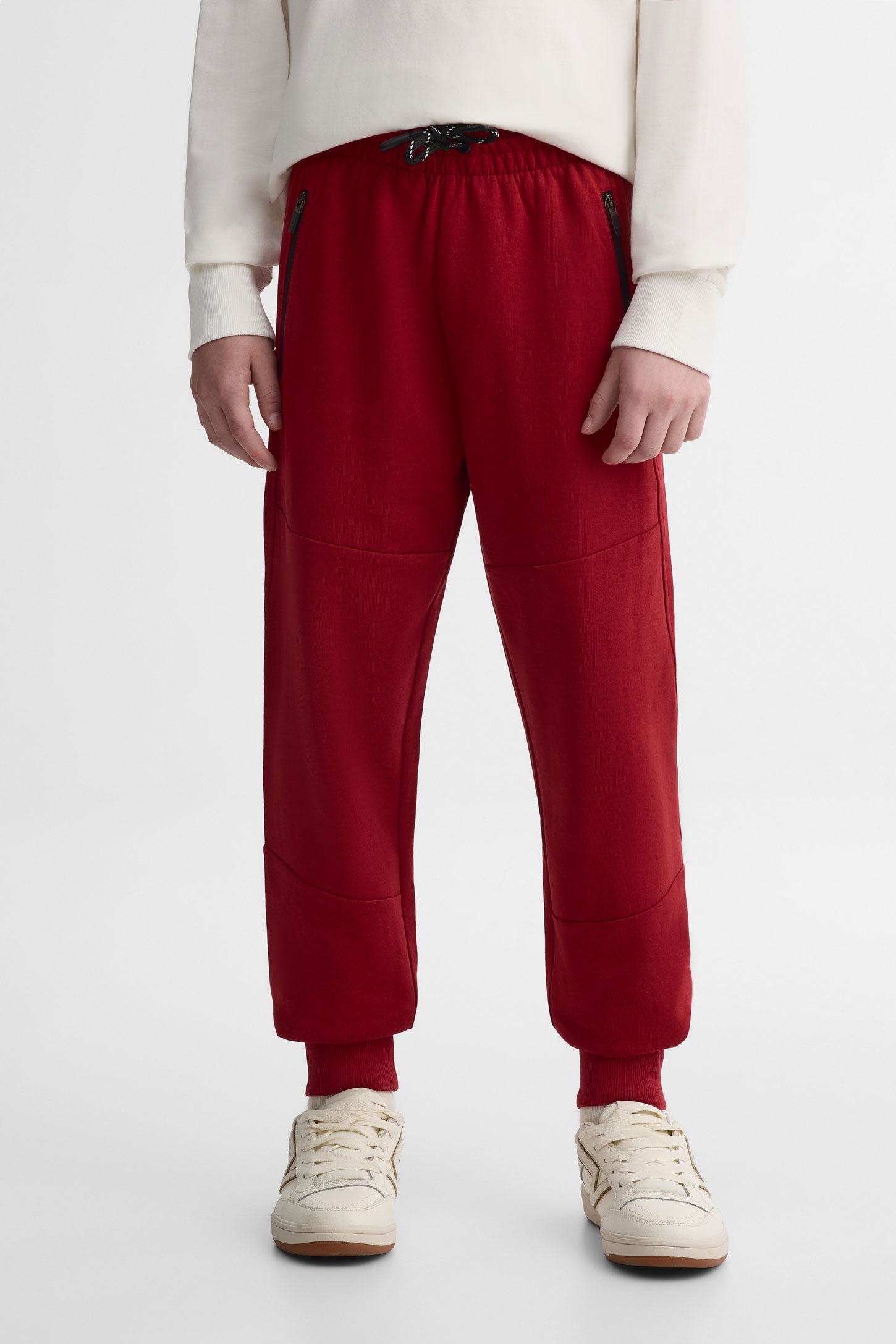 Pantalon jogger ouaté - Ado garçon && ROUGE