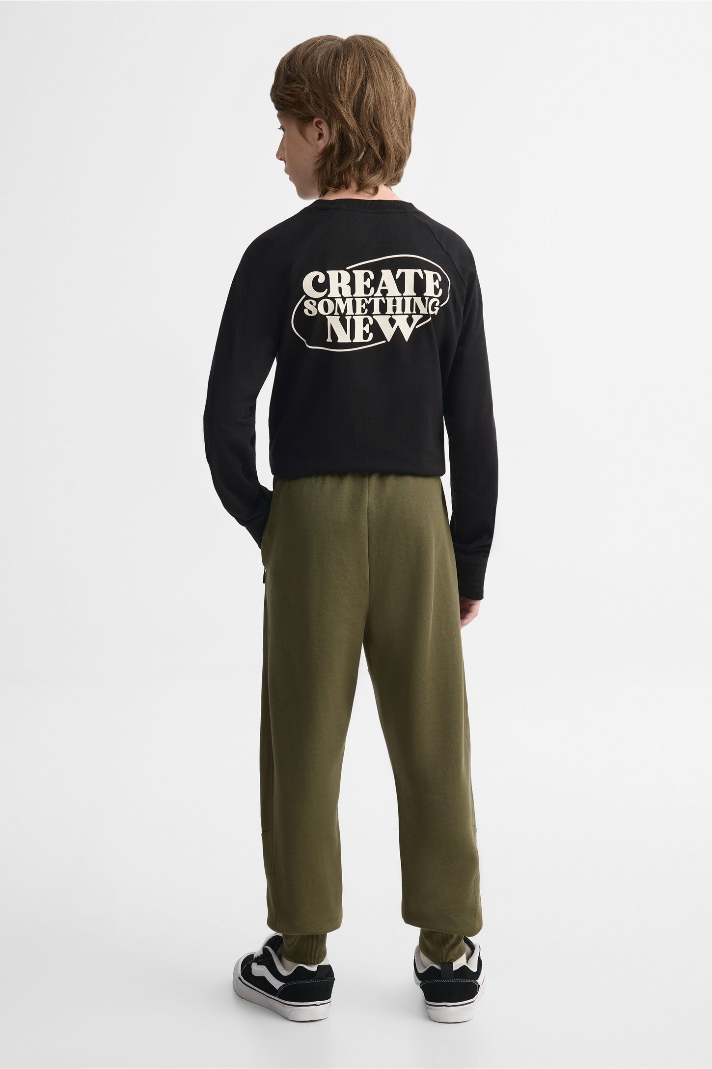 Pantalon jogger ouaté - Ado garçon && KAKI