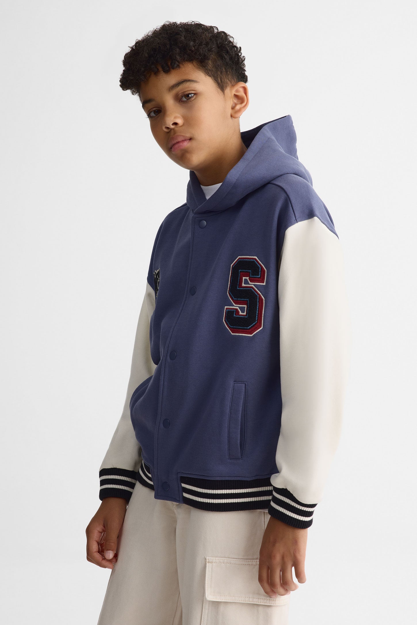 Veste bomber à capuchon – Ado garçon && MARIN