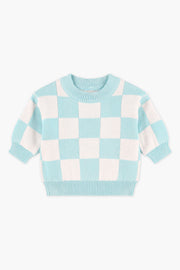 Chandail col rond tricot - Bébé garçon && BLEU MULTI