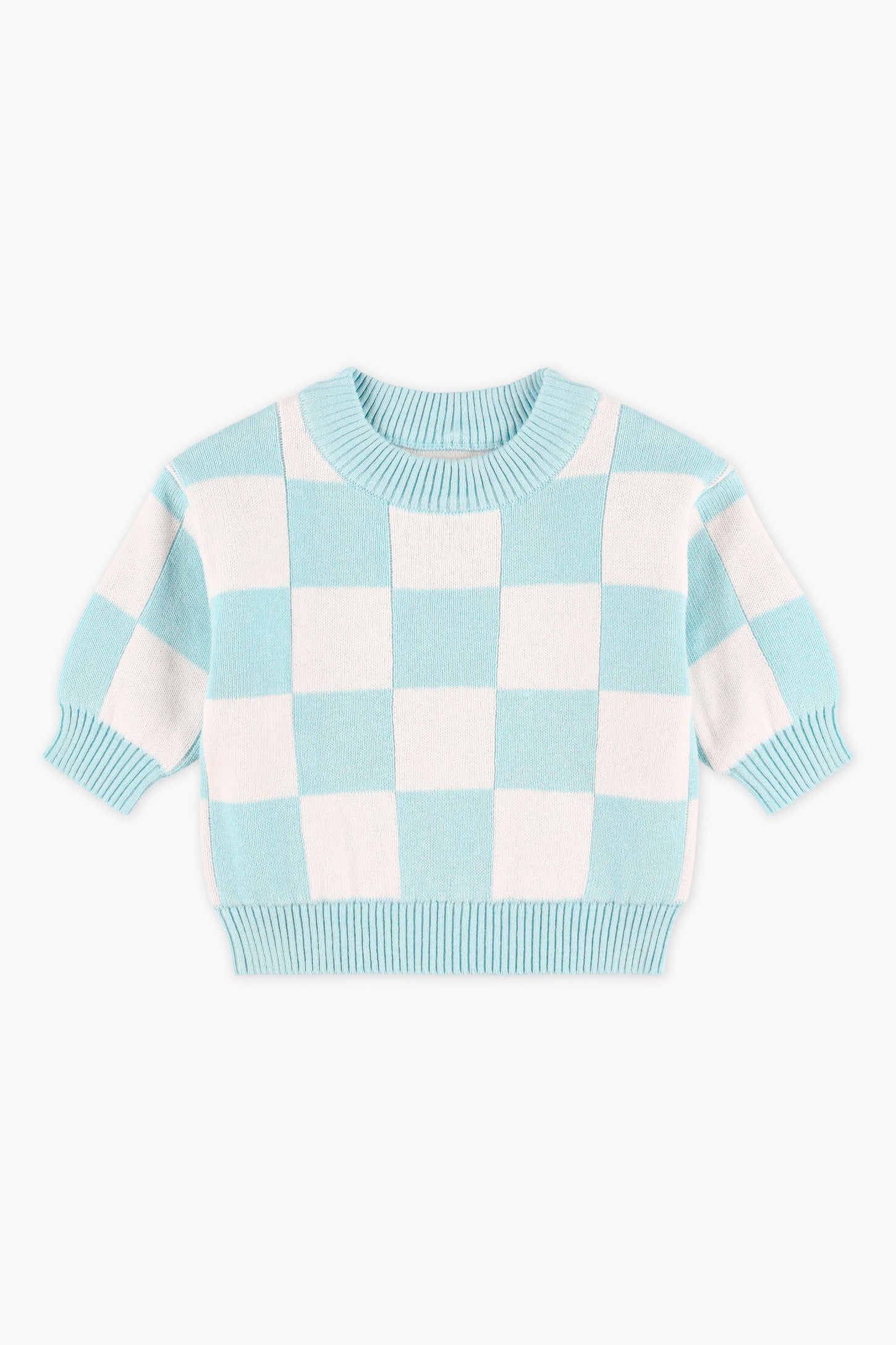 Chandail col rond tricot - Bébé garçon && BLEU MULTI