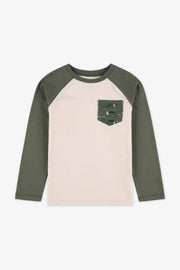 Chandail uni avec imprimé 2/20$ - Enfant garçon && BEIGE