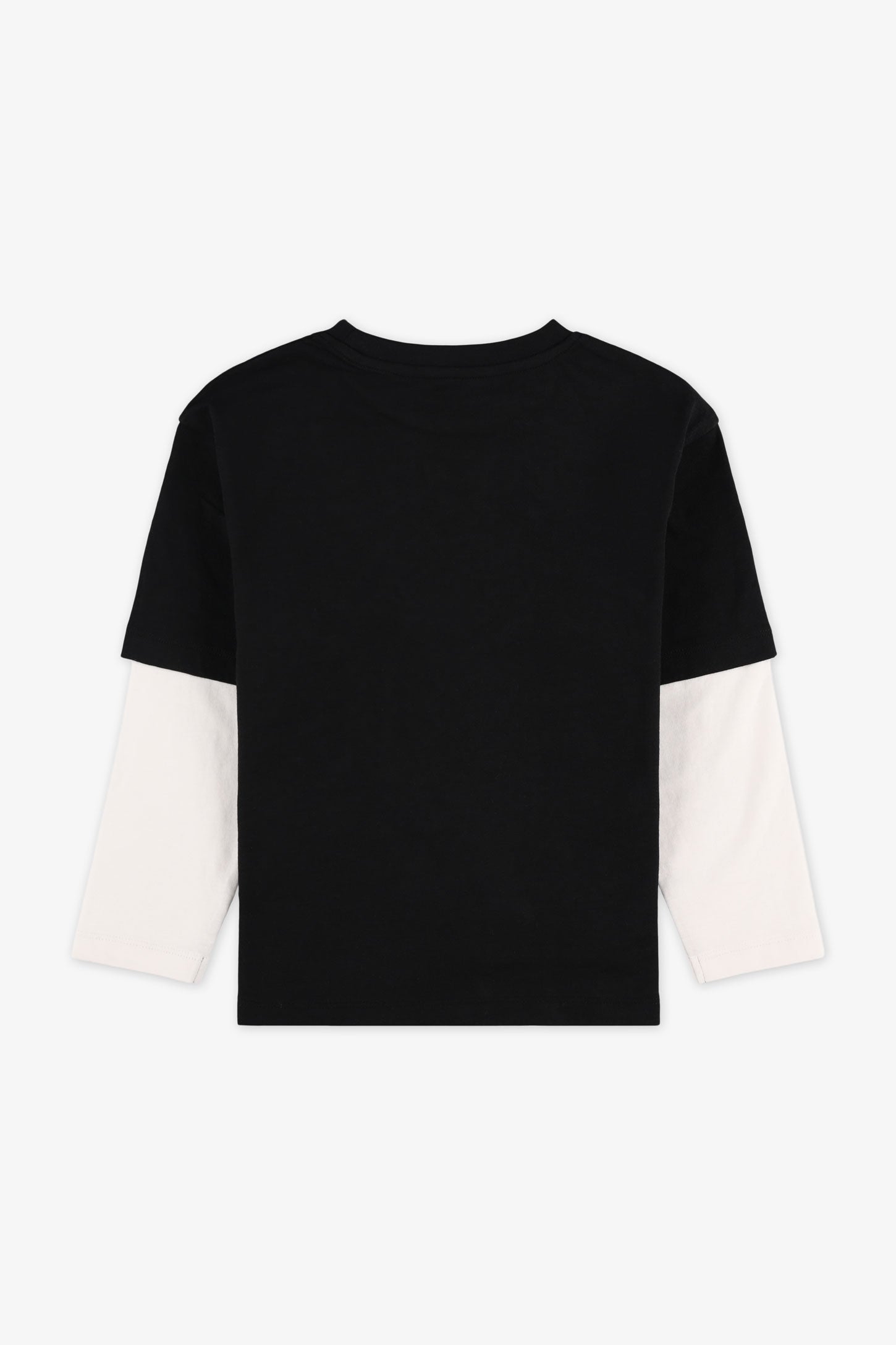 Chandail uni avec imprimé 2/20$ - Enfant garçon && NOIR