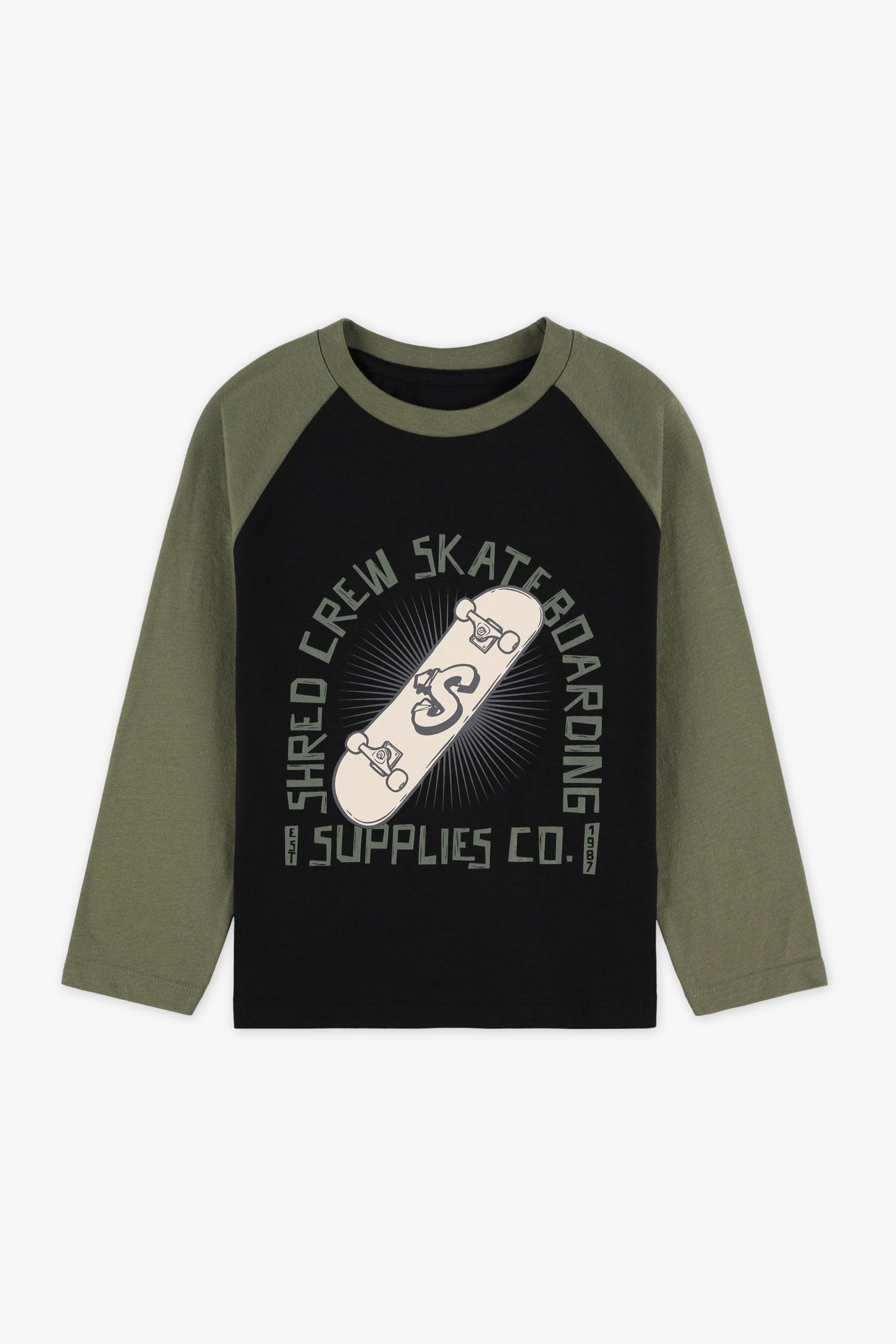 Chandail uni avec imprimé 2/20$ - Enfant garçon && NOIR