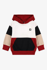 Chandail ouaté color block - Enfant garçon && ROUGE