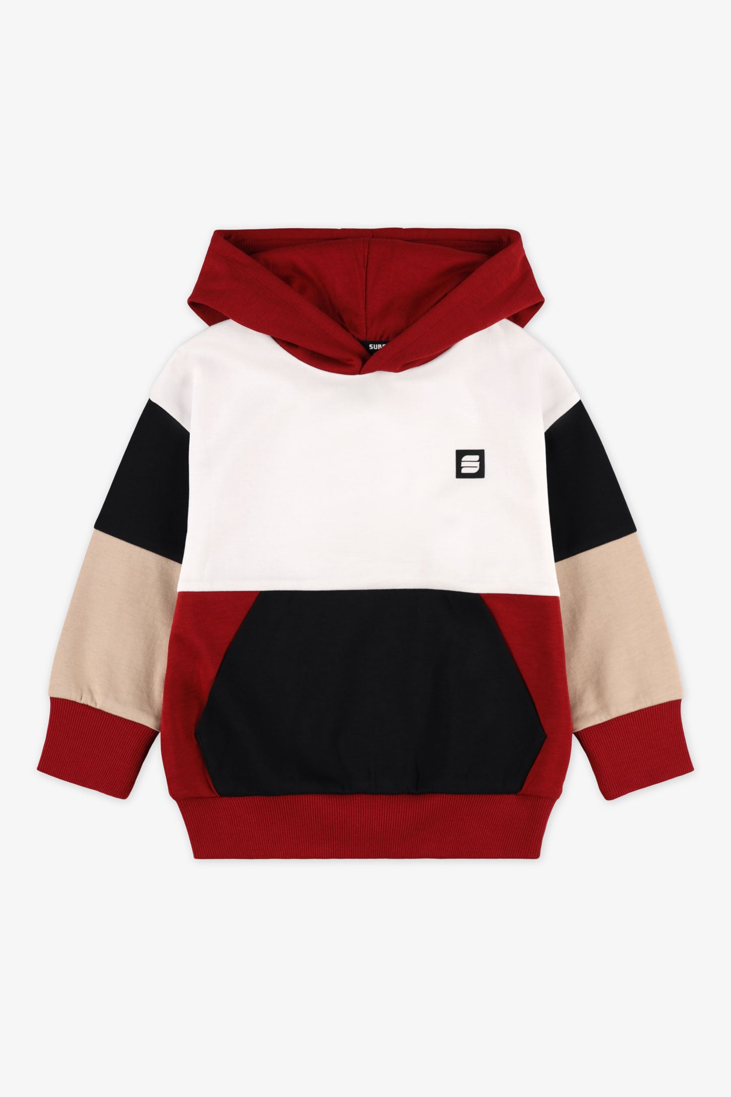 Chandail ouaté color block - Enfant garçon && ROUGE