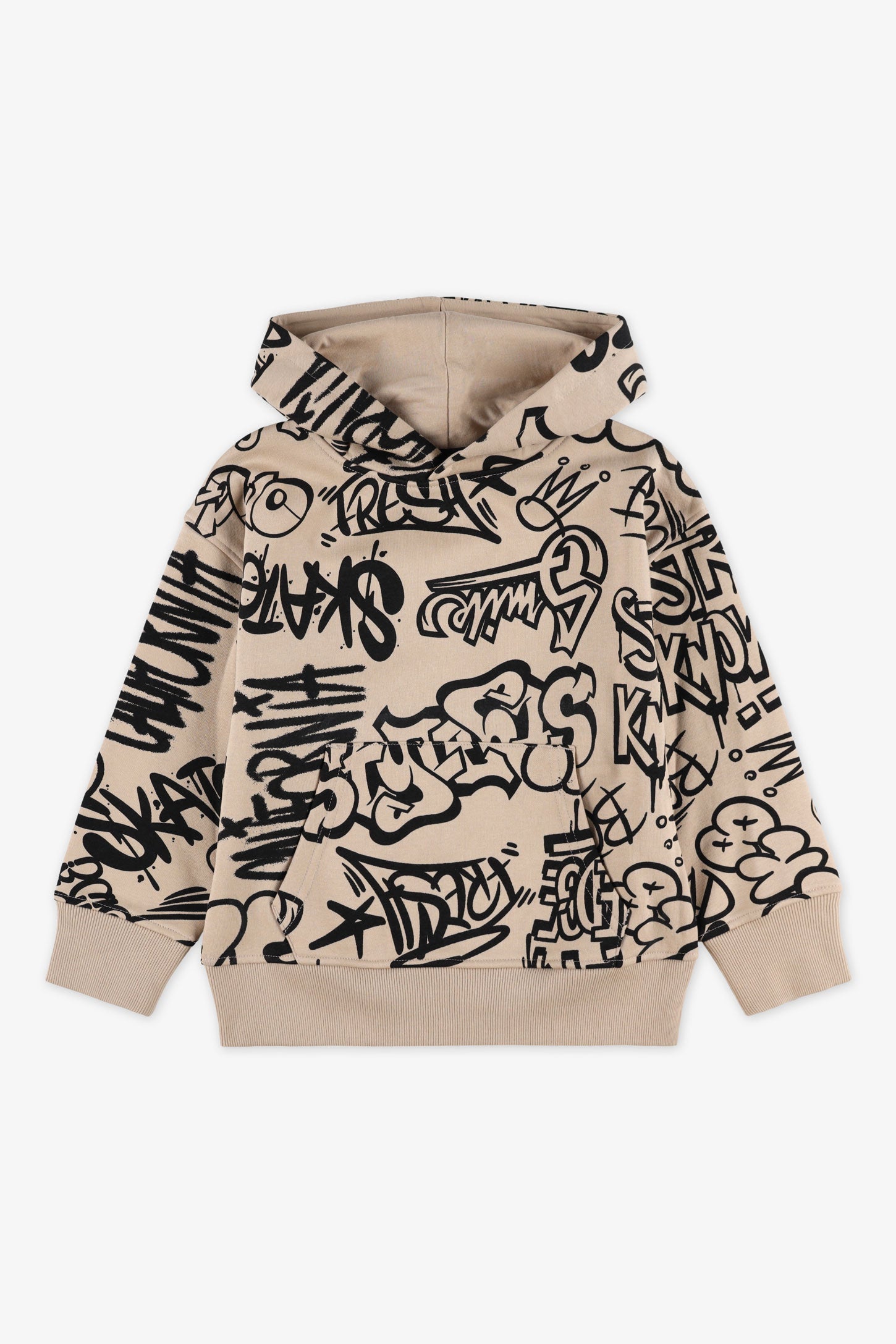 Chandail ouaté à capuchon - Enfant garçon && BEIGE/MULTI