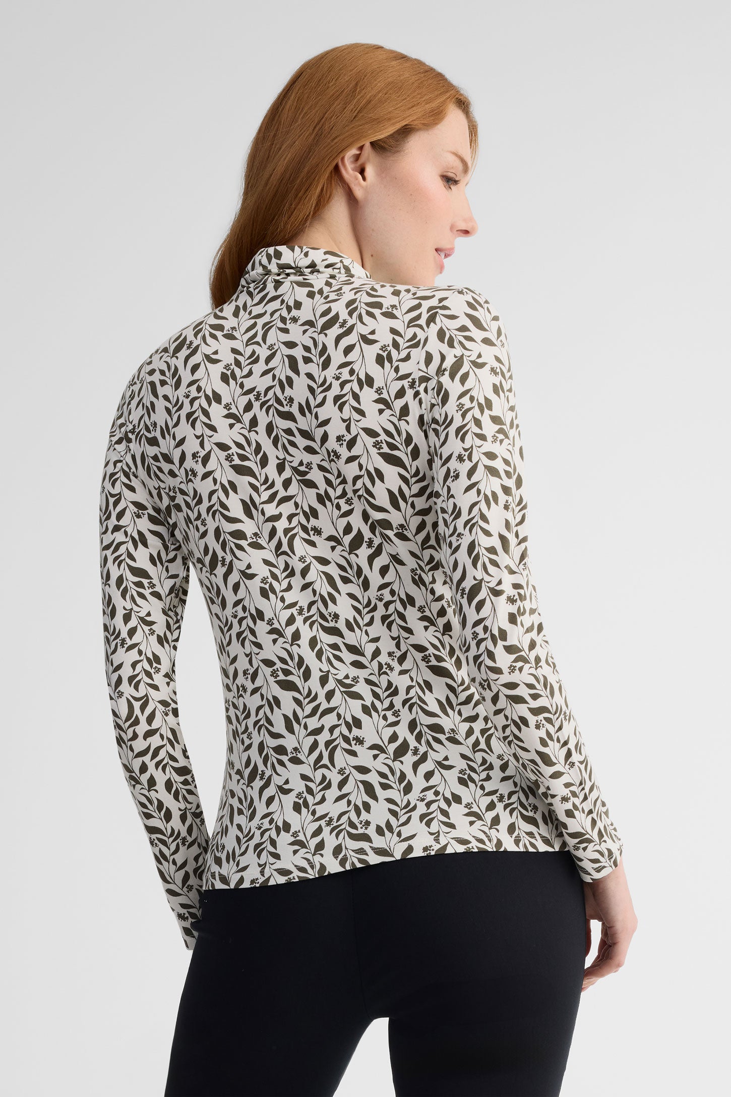 Chandail léger col roulé - Femme && KAKI/MULTI