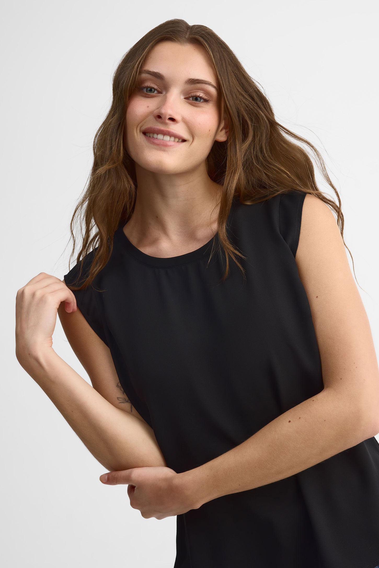 Camisole col rond - Femme && NOIR