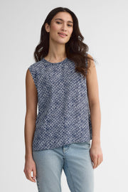 Camisole sans manches imprimée - Femme && MARIN/MULTI