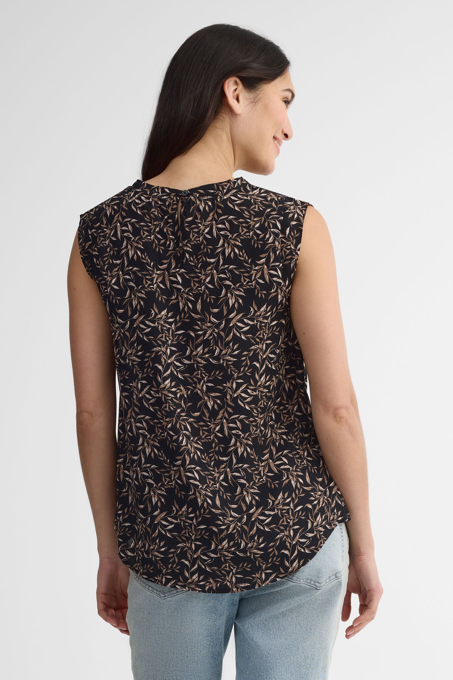 Camisole sans manches imprimée - Femme && NOIR/MULTI