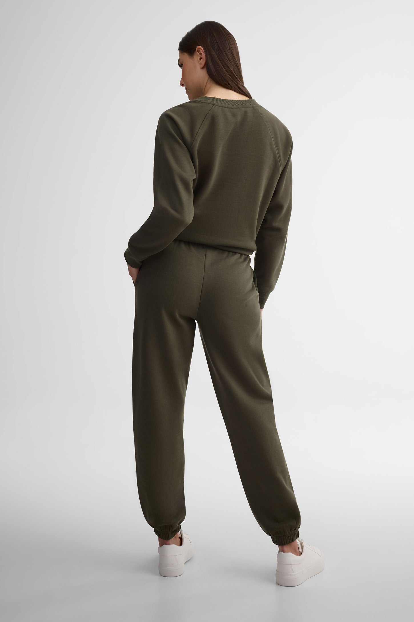 Pantalon jogger coton ouaté - Femme
 && KAKI