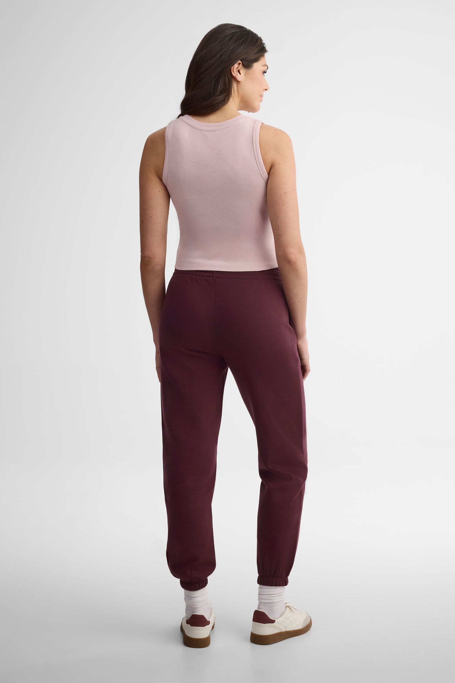 Pantalon jogger coton ouaté - Femme
 && BOURGOGNE