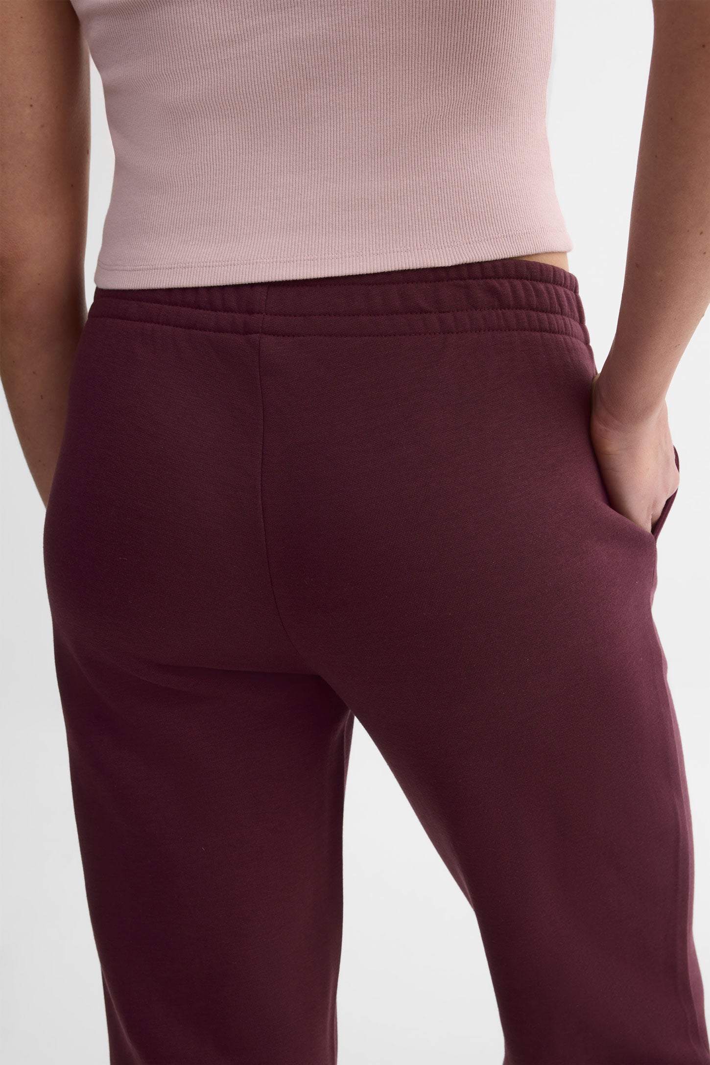 Pantalon jogger coton ouaté - Femme
 && BOURGOGNE