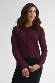 Cardigan en tricot - Femme && BOURGOGNE