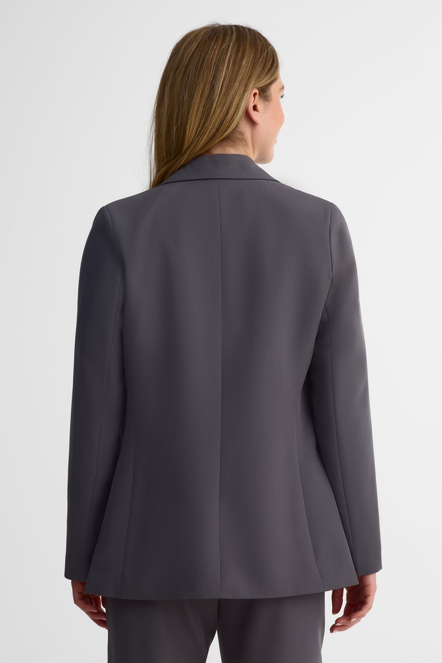 Veston coupe régulière doublé - Femme && CHARBON