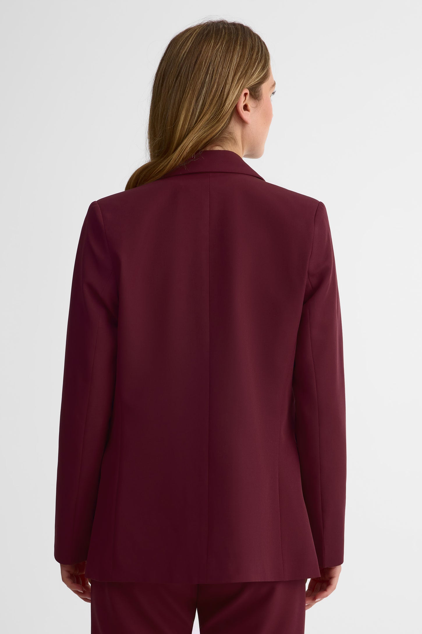 Veston coupe régulière doublé - Femme && BOURGOGNE
