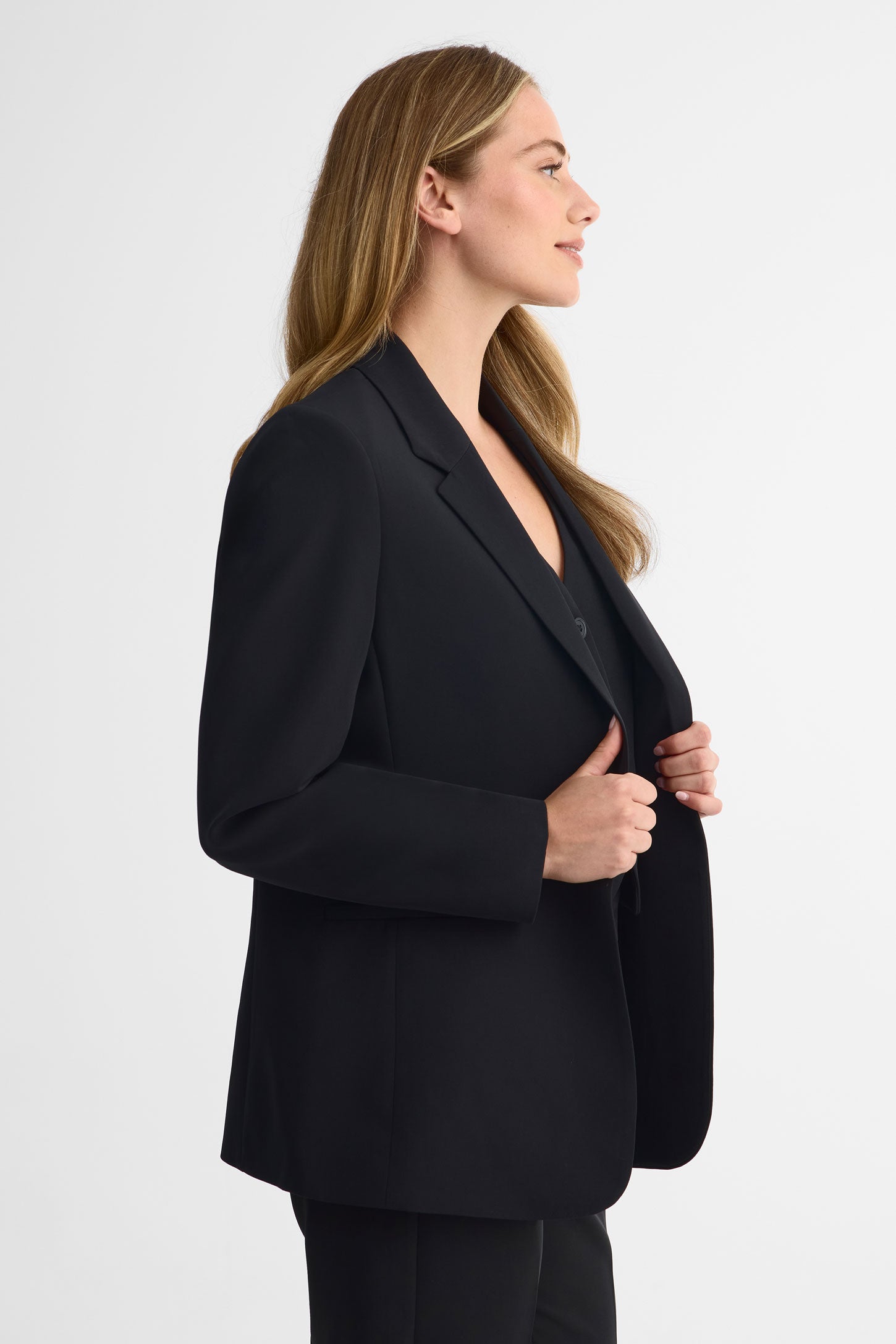 Veston col tailleur coupe régulière - Femme && NOIR