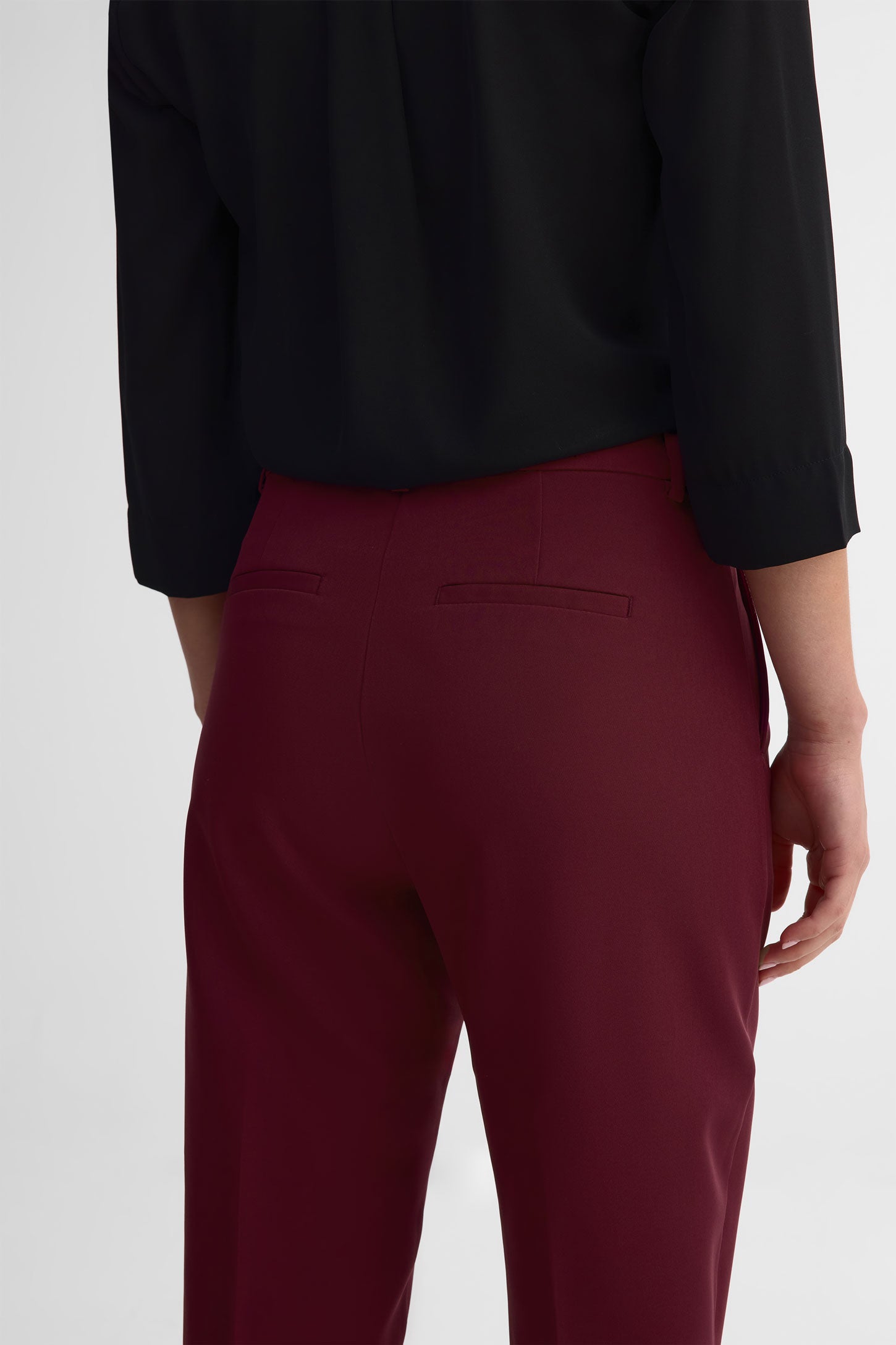 Pantalon jambe droite - Femme && BOURGOGNE