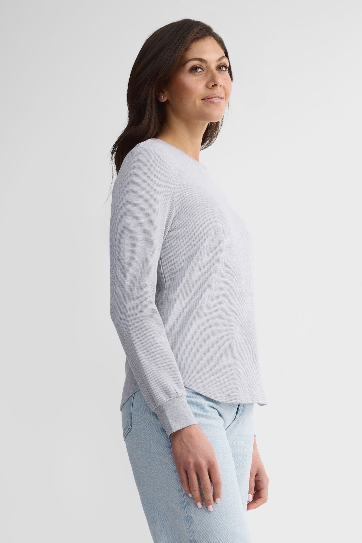 Chandail léger à manches longues - Femme && GRIS MIXTE