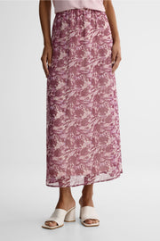 Jupe midi crêpe – Femme && ROSE MULTI