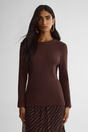 Chandail tricot - Femme && BRUN FONCE