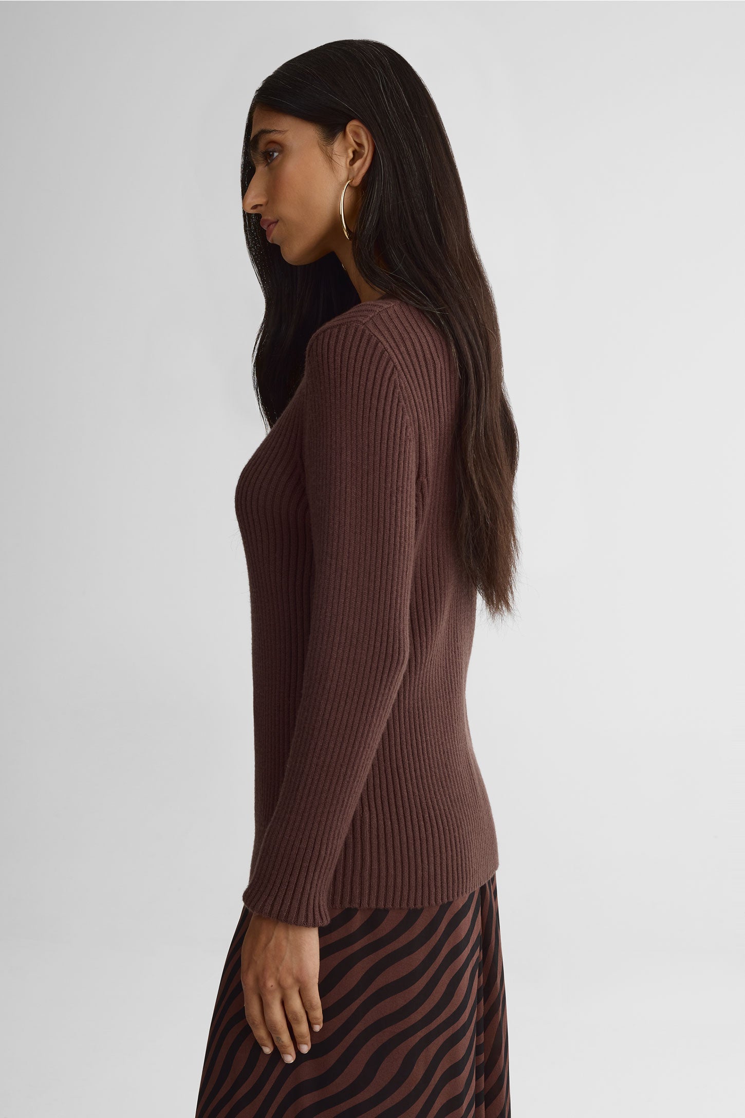 Chandail tricot - Femme && BRUN FONCE