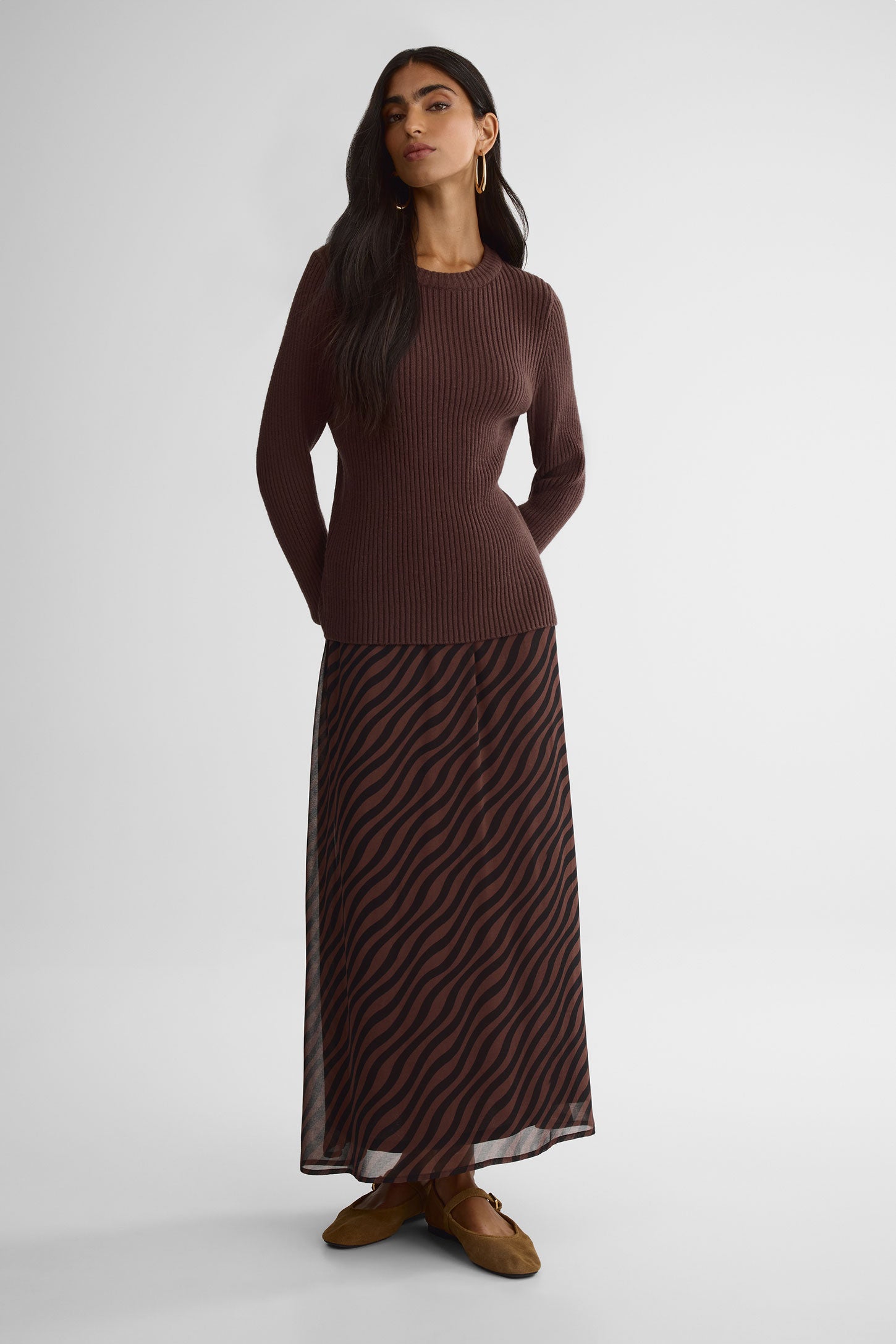 Chandail tricot - Femme && BRUN FONCE