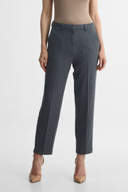 Pantalon taille haute fuselé – Femme && BRUN/MULTI