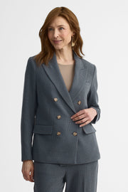 Veston boxy fit à manches longues – Femme && BRUN/MULTI