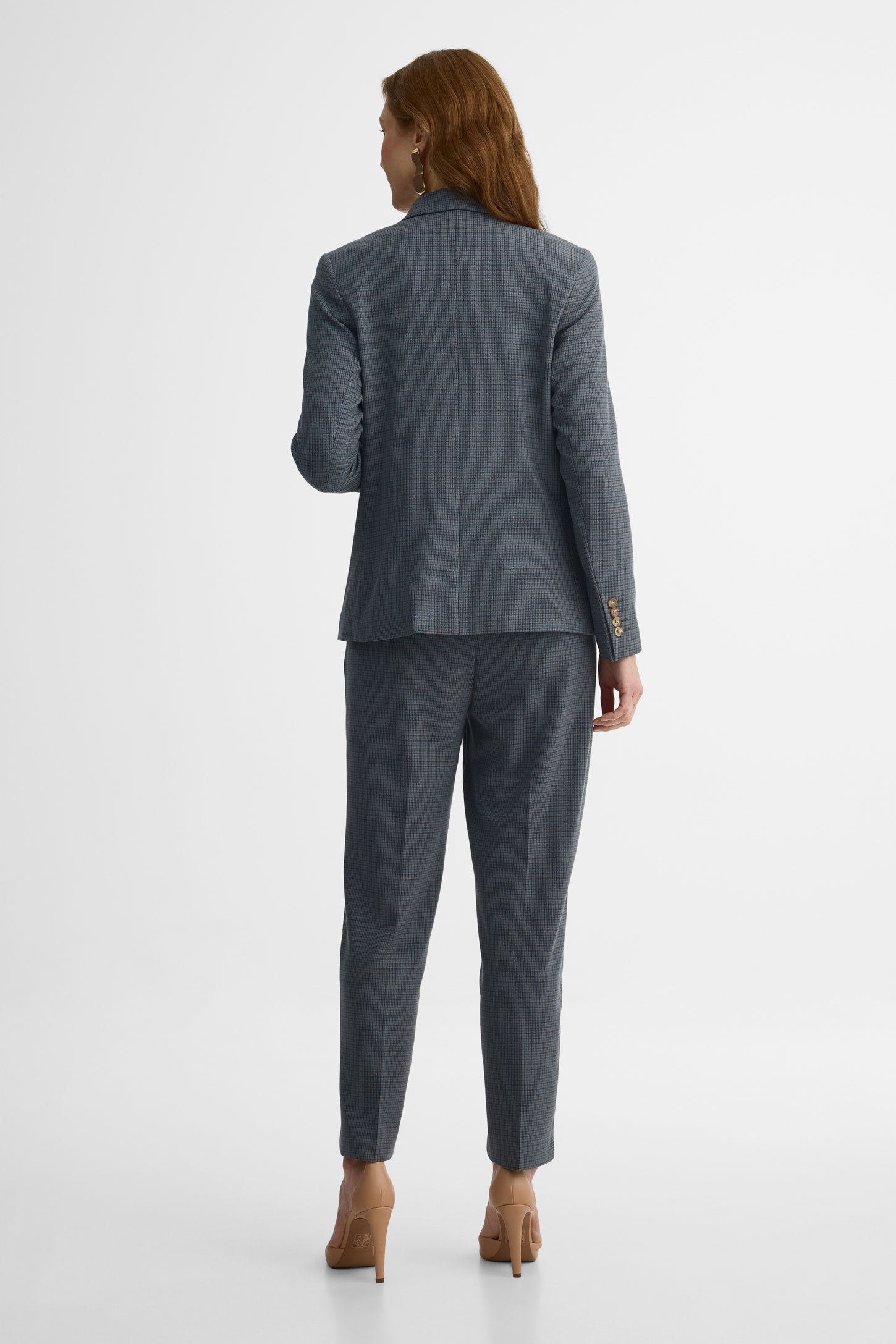 Veston boxy fit à manches longues – Femme && BRUN/MULTI