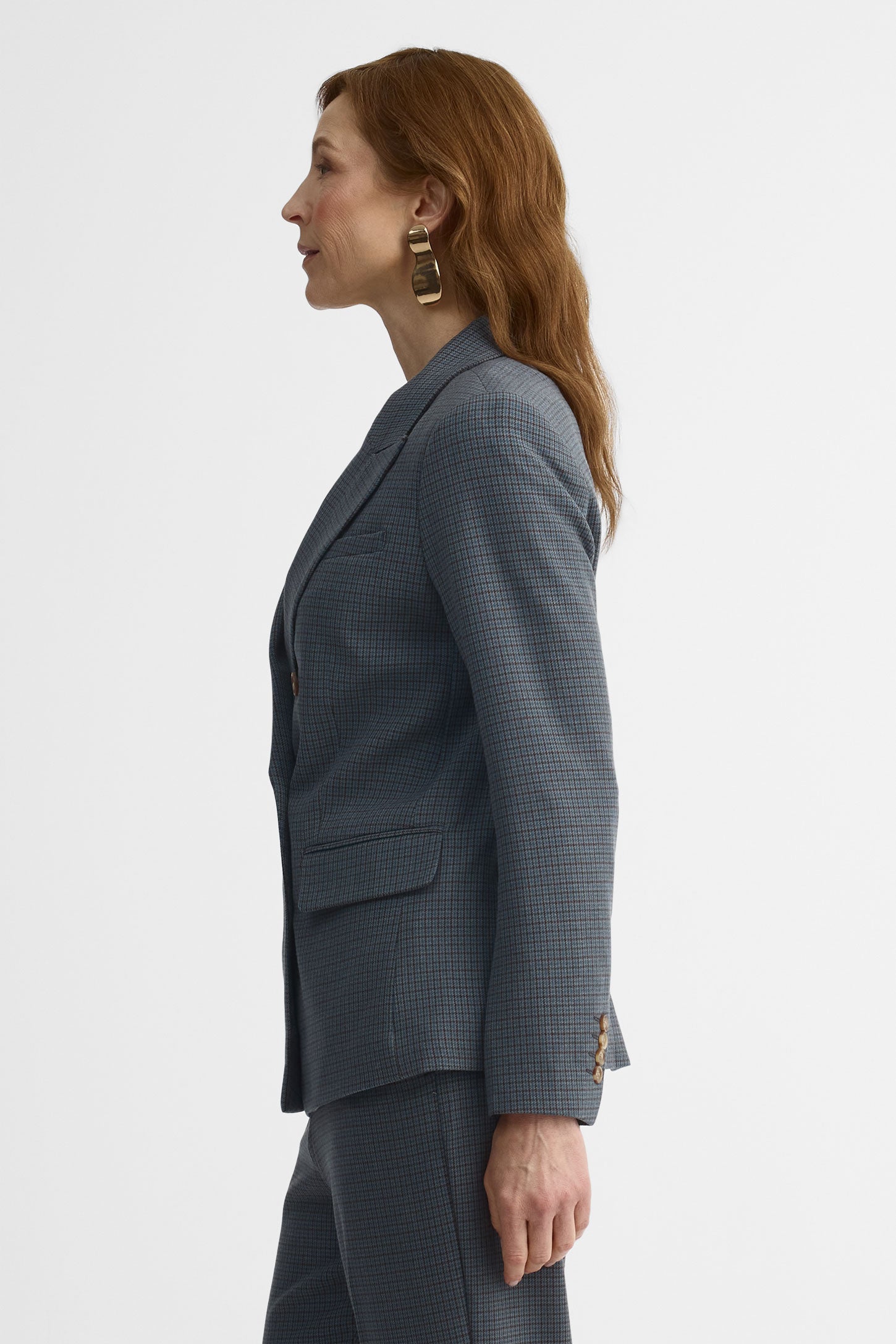 Veston boxy fit à manches longues – Femme && BRUN/MULTI