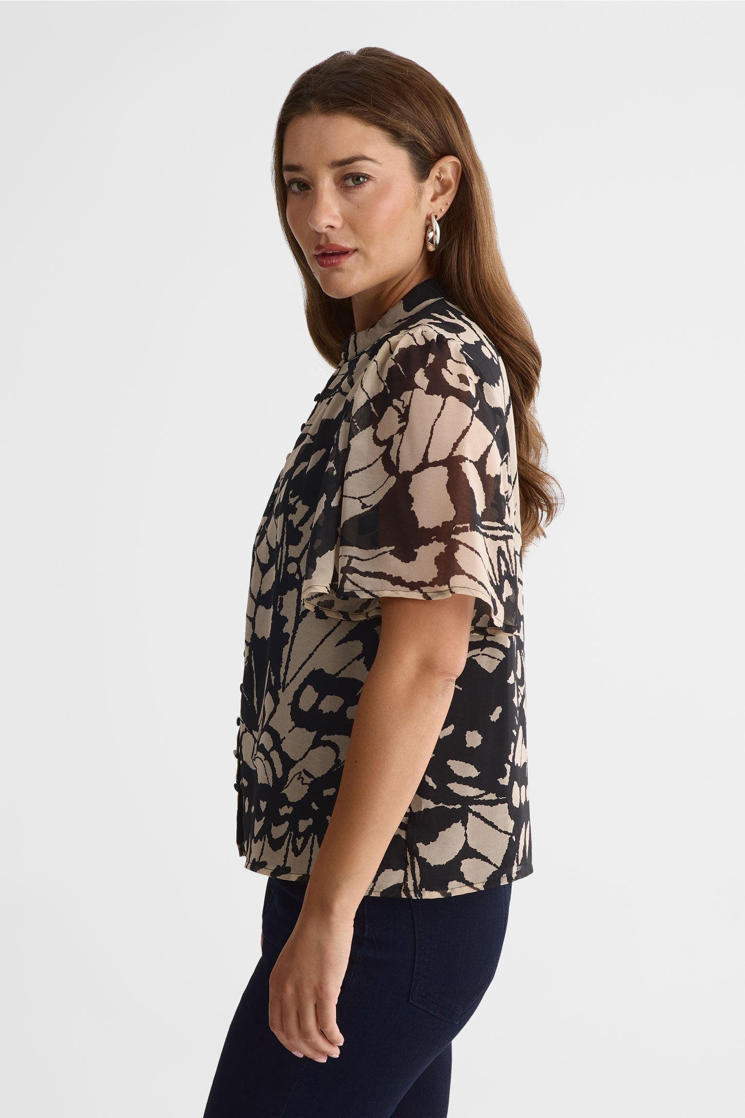 Blouse ample - Femme && BEIGE/MULTI