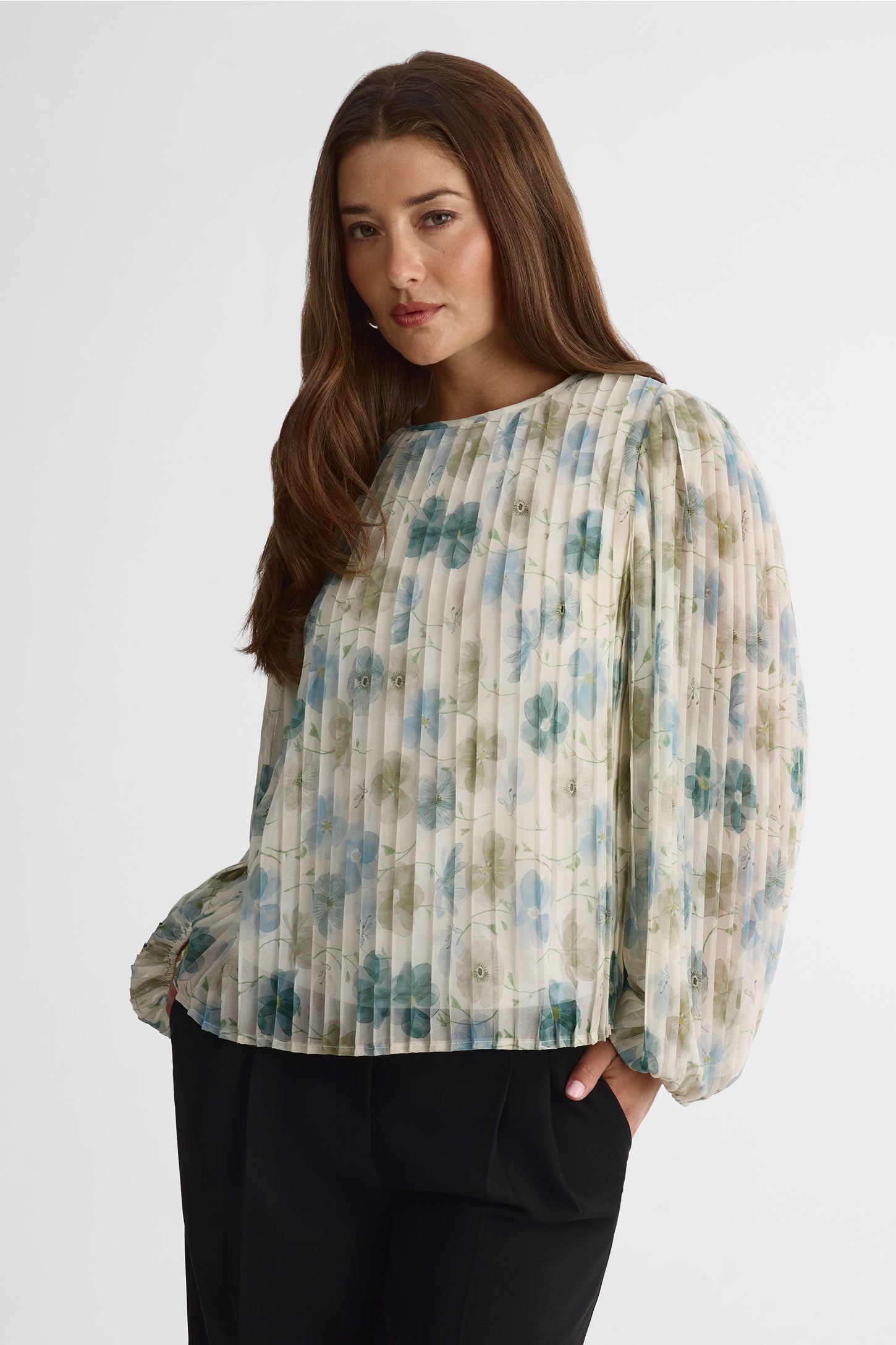 Blouse ample imprimée - Femme && BLANC CASSÉ/MULTI