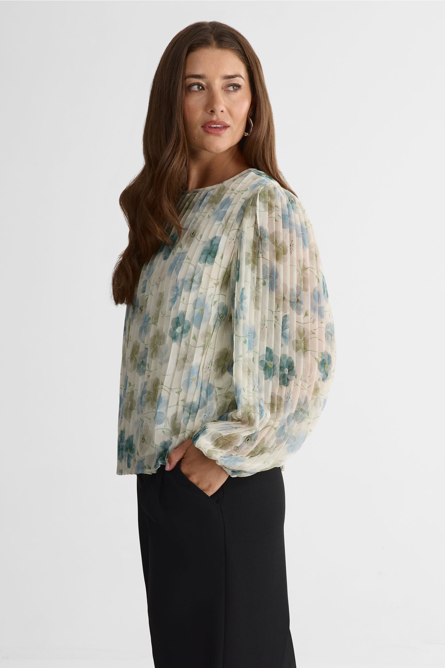 Blouse ample imprimée - Femme && BLANC CASSÉ/MULTI