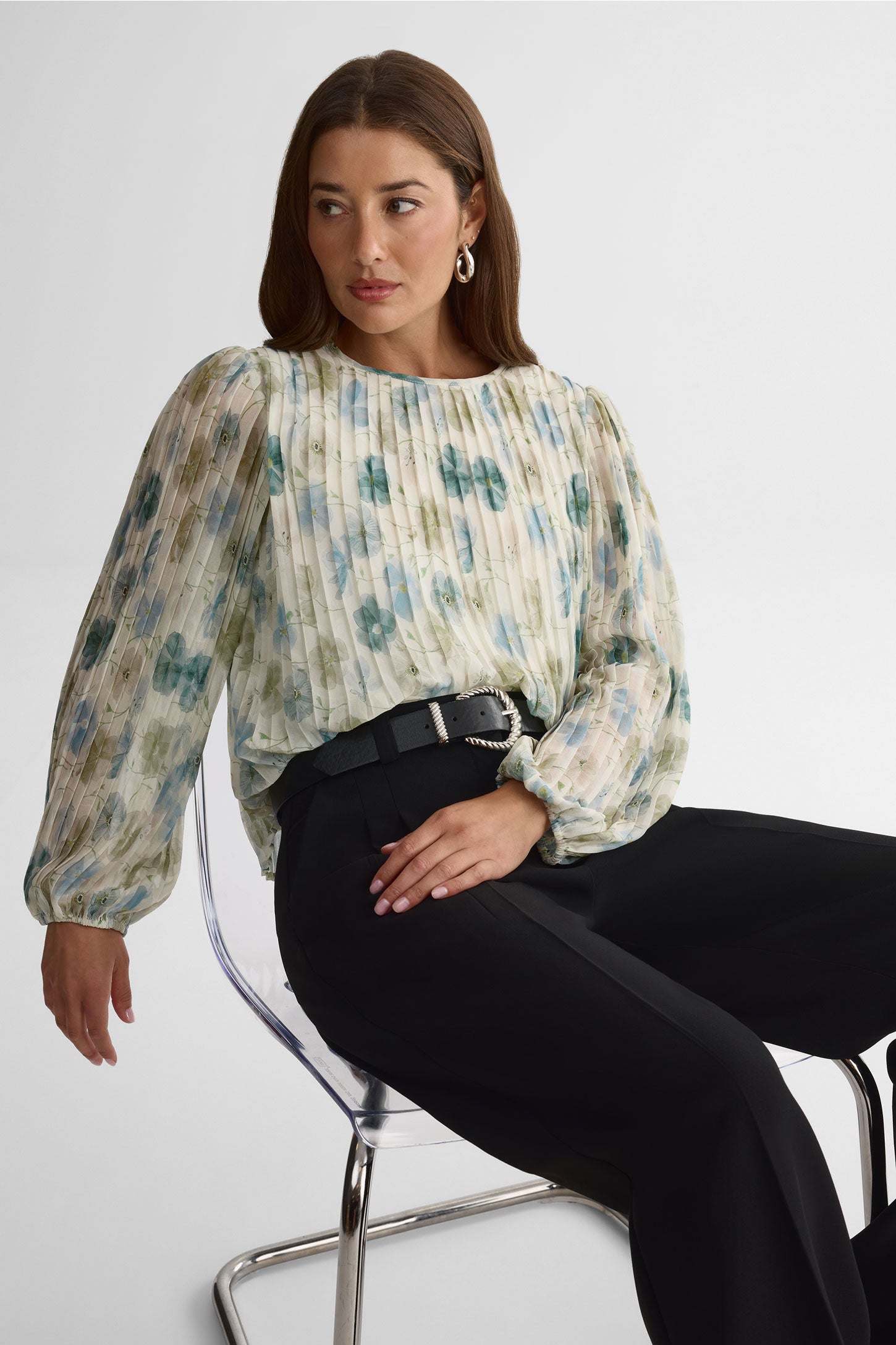 Blouse ample imprimée - Femme && BLANC CASSÉ/MULTI