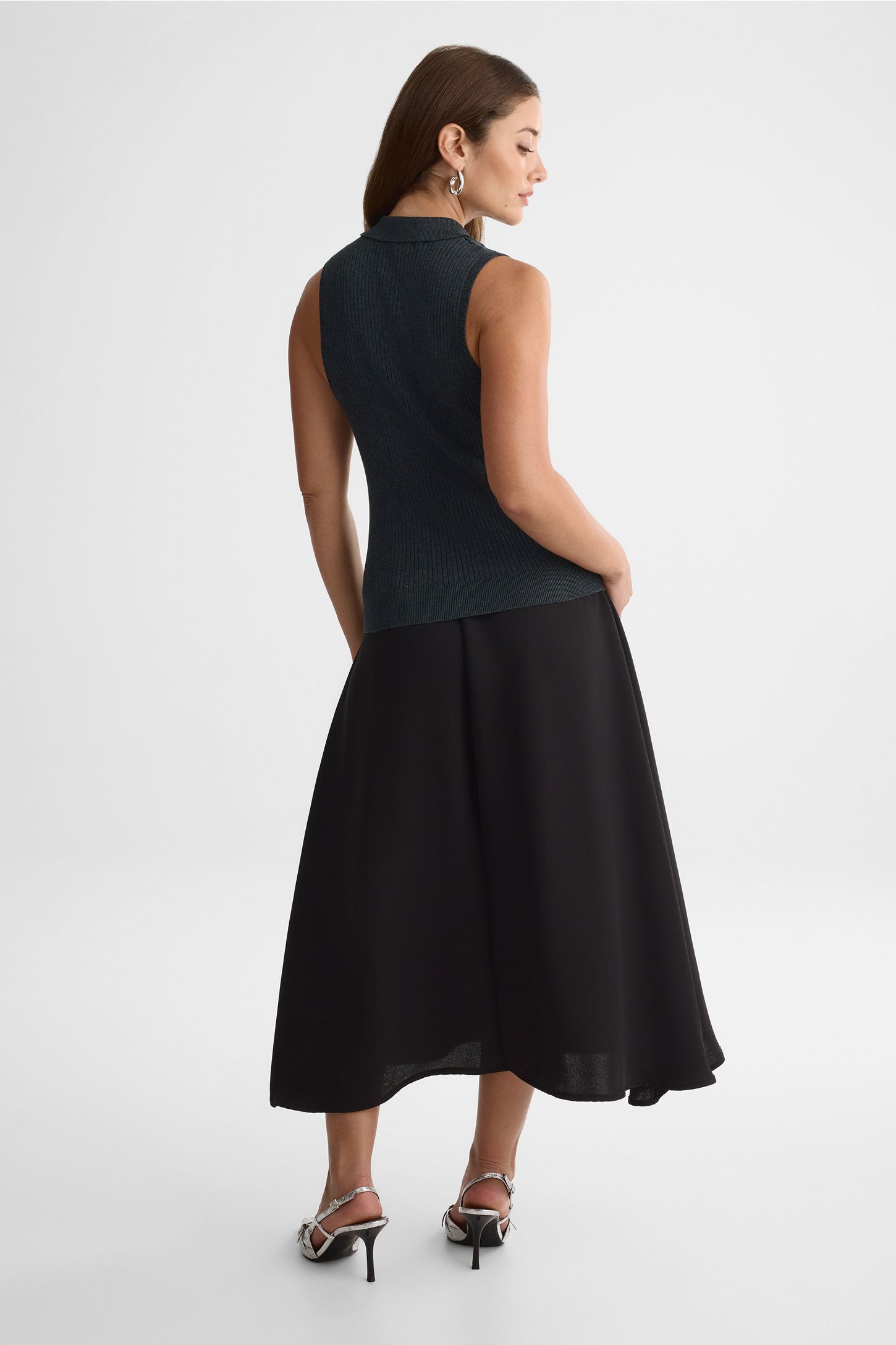 Camisole en tricot - Femme && CHARBON MIXTE