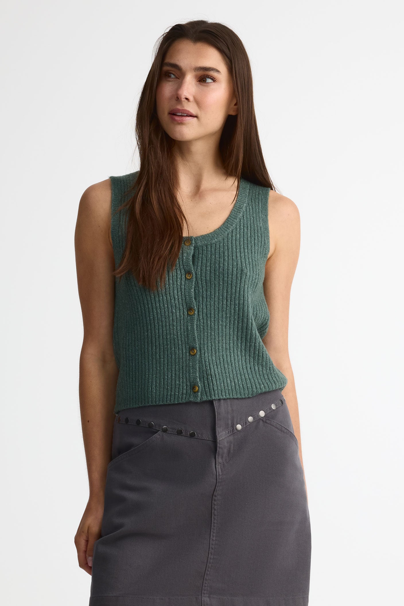 Camisole Dentelle Mango Femme Taille S Verte - Neuve Sans étiquette