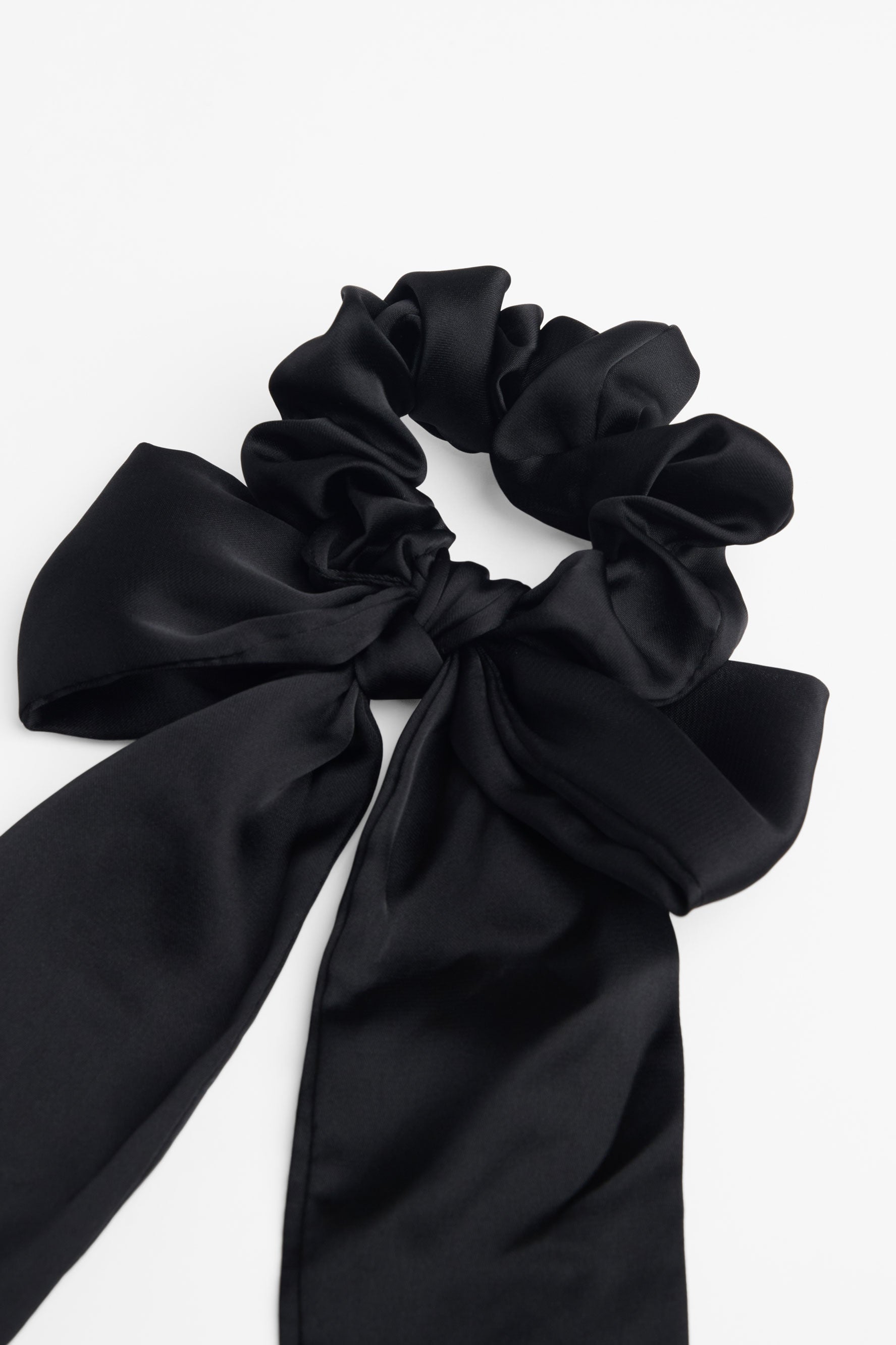 Pantalon élastique en satin avec boucle - Femme && NOIR