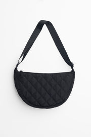 Sac bandoulière en nylon matelassé - Femme && NOIR