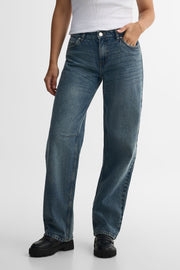 Jeans ''skater'' coupe ample - Femme && DENIM MOYEN