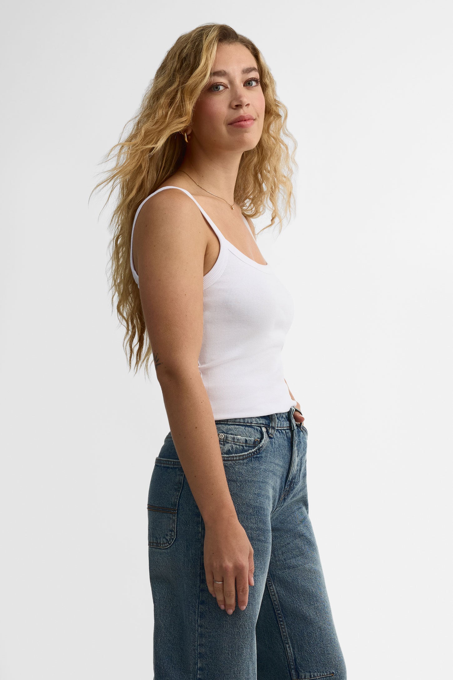 Jeans ''skater'' coupe ample - Femme && DENIM MOYEN