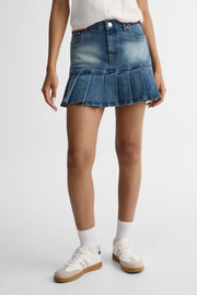 Mini jupe en jeans - Femme && DENIM MOYEN