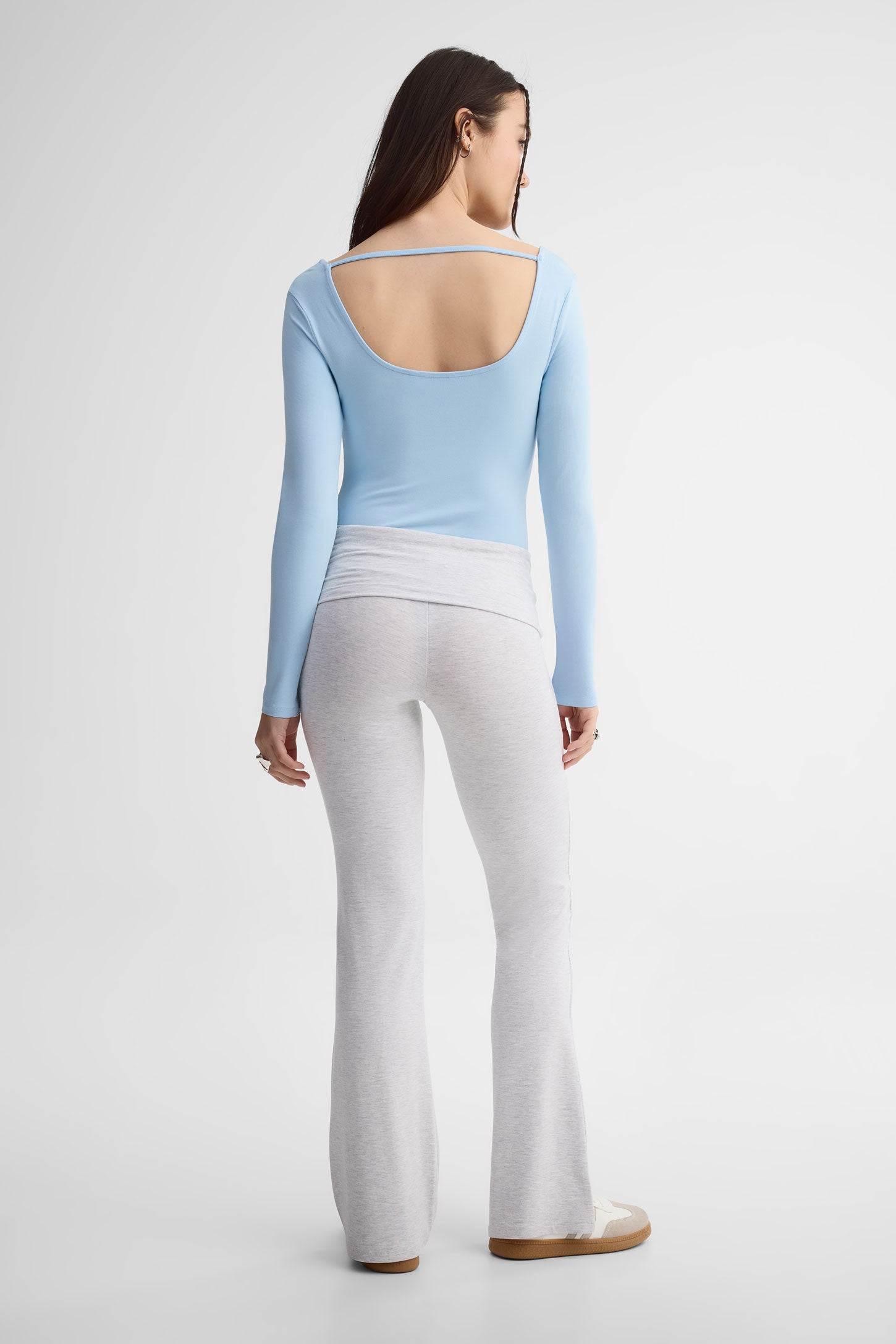 Justaucorps manches longues - Femme && BLEU PALE
