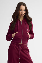 Veste ouatée à manches longues – Jeune femme && ROUGE VIN