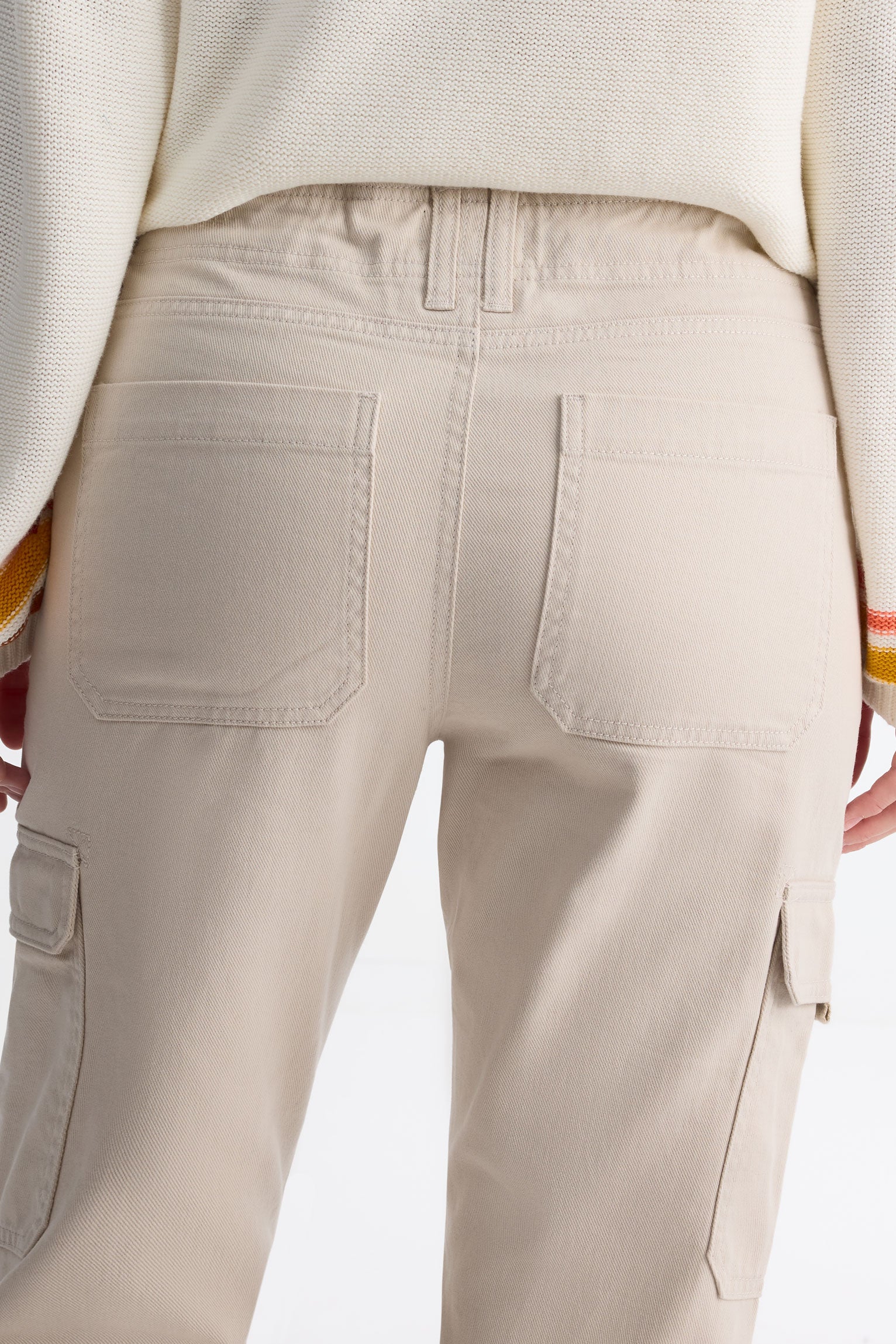 Pantalon cargo en twill - Femme && OATMEAL